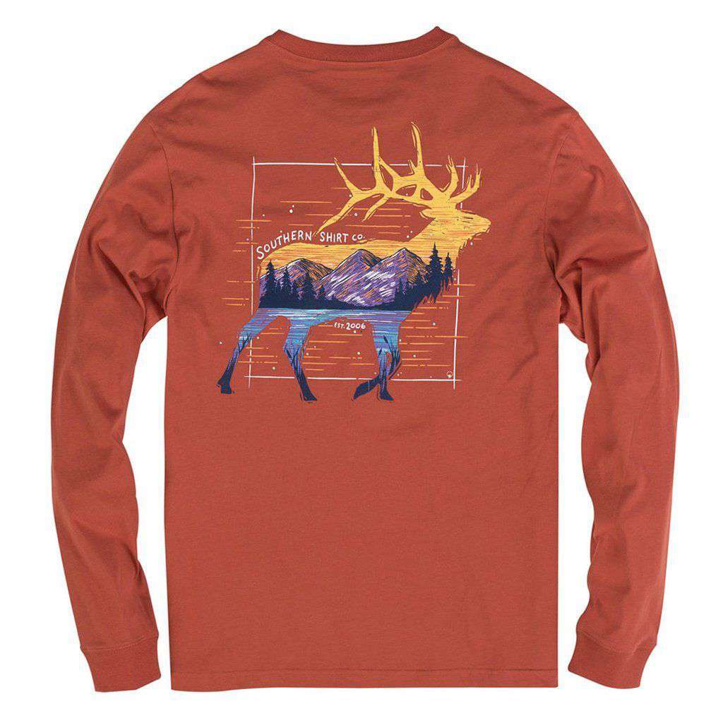 Elk Ridge Long Sleeve Tee in Harvest by The Southern Shirt Co. - Country Club Prep
