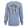 Foil Moon Dial Long Sleeve Tee in Country Blue by The Southern Shirt Co. - Country Club Prep