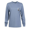 Foil Moon Dial Long Sleeve Tee in Country Blue by The Southern Shirt Co. - Country Club Prep