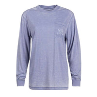 Forest Florals Long Sleeve Tee in Frost Blue by The Southern Shirt Co. - Country Club Prep