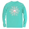 Frosty Snowflake Long Sleeve Tee Shirt in Cockatoo by The Southern Shirt Co. - Country Club Prep