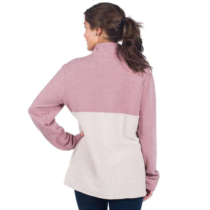 Herringbone Loop Pullover in Passion Rose by The Southern Shirt Co. - Country Club Prep