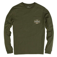 Leather Patch Long Sleeve Tee in Cypress by The Southern Shirt Co. - Country Club Prep