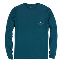 Mountain Buffalo Long Sleeve Tee in Legion Blue by The Southern Shirt Co. - Country Club Prep