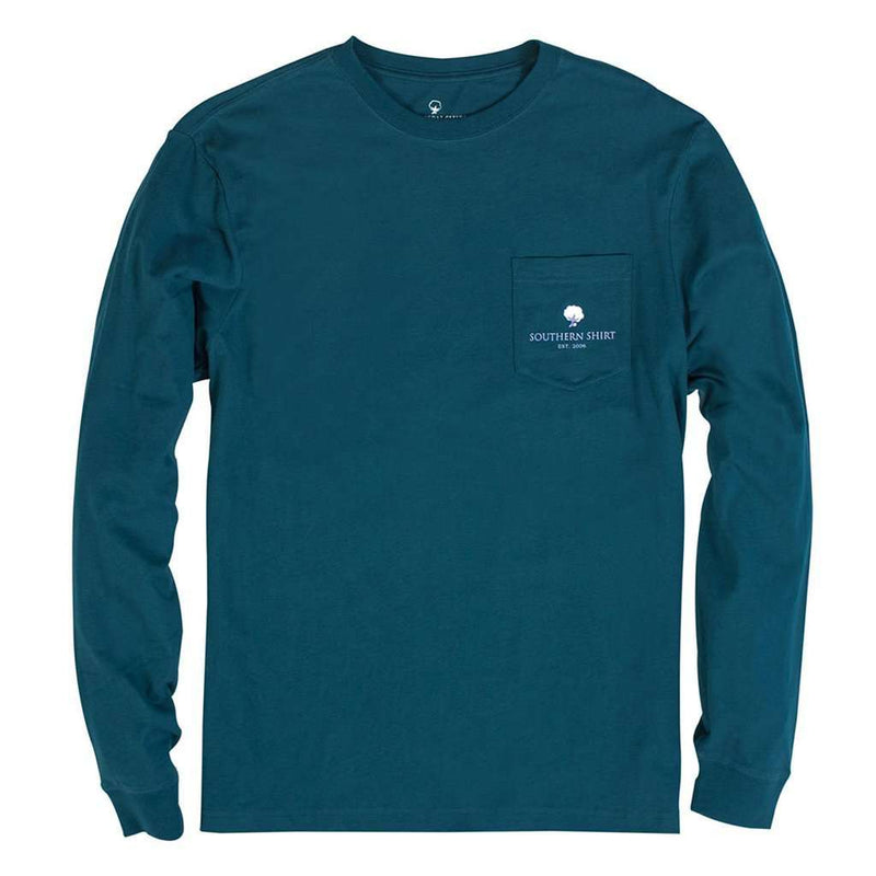 Mountain Buffalo Long Sleeve Tee in Legion Blue by The Southern Shirt Co. - Country Club Prep