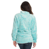 Heather Sherpa Pullover with Pockets in Oasis by The Southern Shirt Co. - Country Club Prep