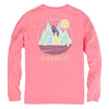 Patch Mountain Long Sleeve Tee in Salmon Rose by The Southern Shirt Co. - Country Club Prep