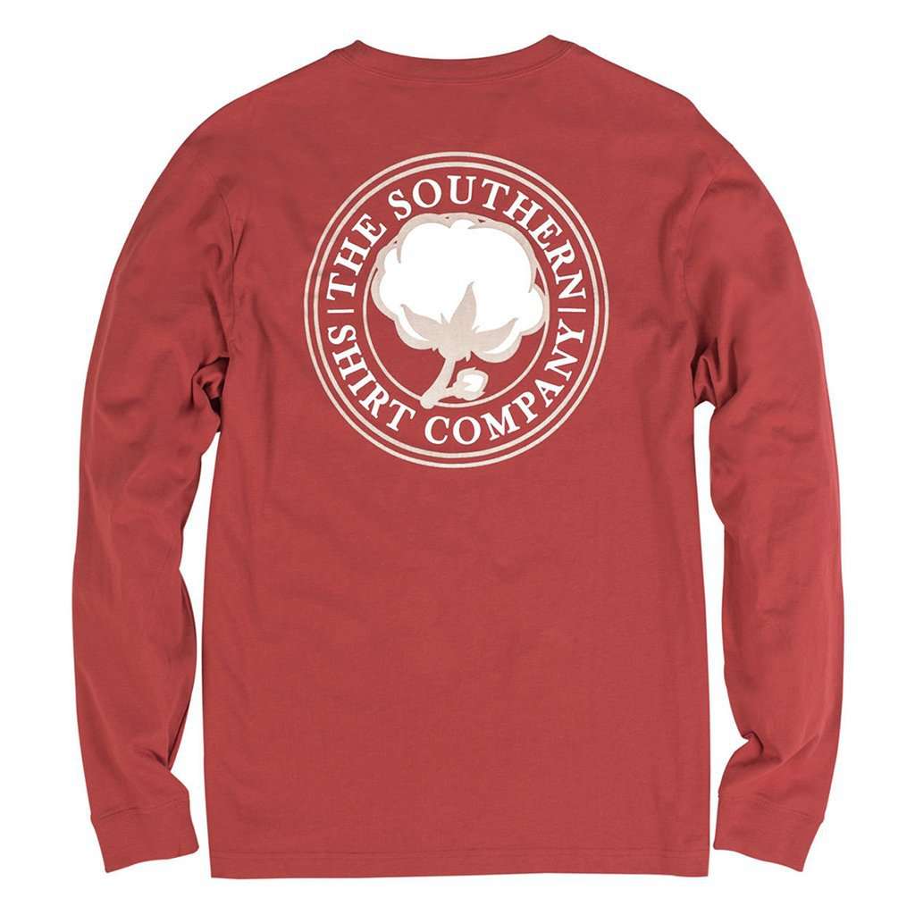 Signature Logo Long Sleeve Tee in Tandori Spice by The Southern Shirt Co. - Country Club Prep
