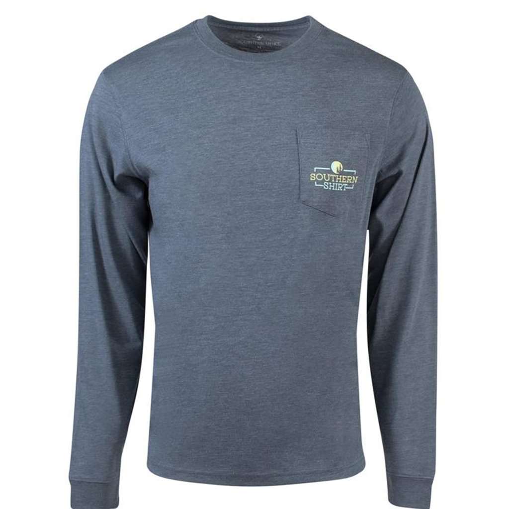 Timber Creek Long Sleeve Tee in Slate Blue by The Southern Shirt Co. - Country Club Prep