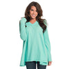 Waffle Knit V-Neck in Aqua Sky by The Southern Shirt Co. - Country Club Prep