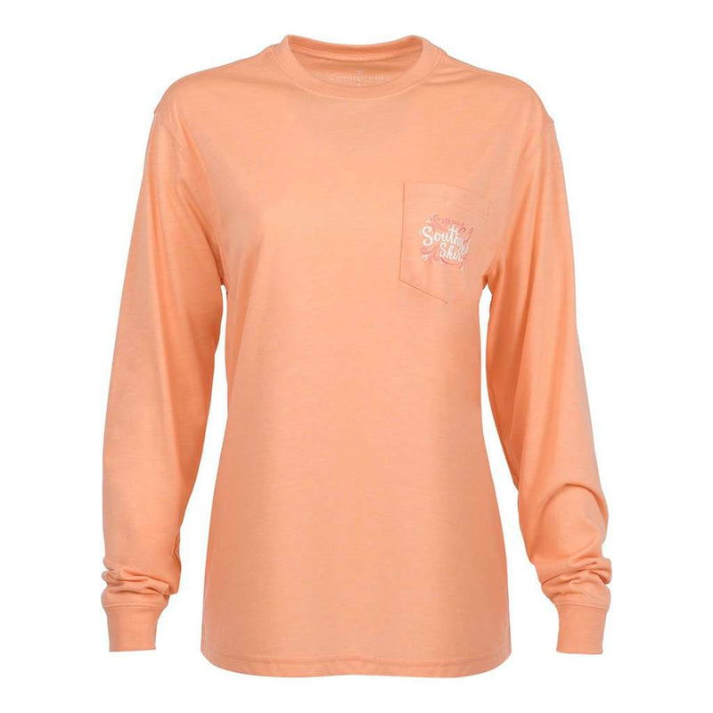 Warm and Toasty Long Sleeve Tee in Papaya by The Southern Shirt Co. - Country Club Prep