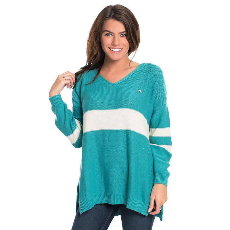 Varsity Sweater in Baltic by The Southern Shirt Co. - Country Club Prep