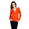 Split Collar Topper in Hot Coral by Tyler Boe - Country Club Prep