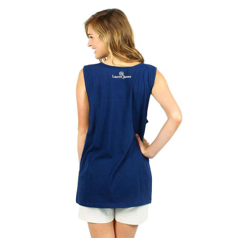 USA Pearl Tank Top in Navy by Lauren James - Country Club Prep