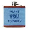 Uncle Sam Needlepoint Flask in Light Blue by Smathers & Branson - Country Club Prep