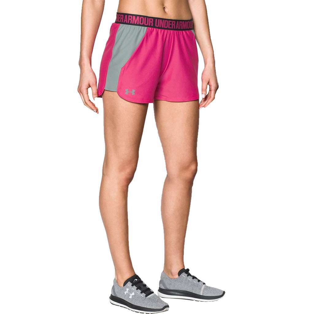 Women's Play Up 2.0 Shorts in Tropic Pink by Under Armour