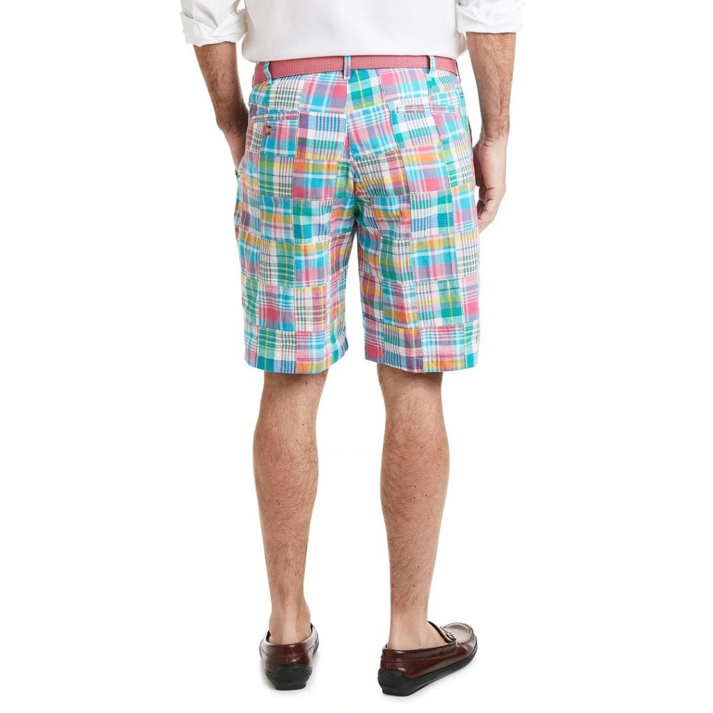 Cisco Short in Caribbean Patch Madras by Castaway Clothing - Country Club Prep