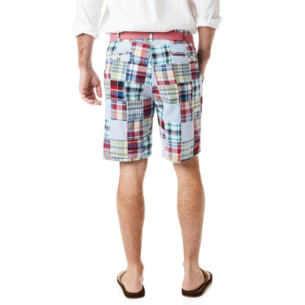 Cisco Short in Nautical Patch Madras by Castaway Clothing - Country Club Prep