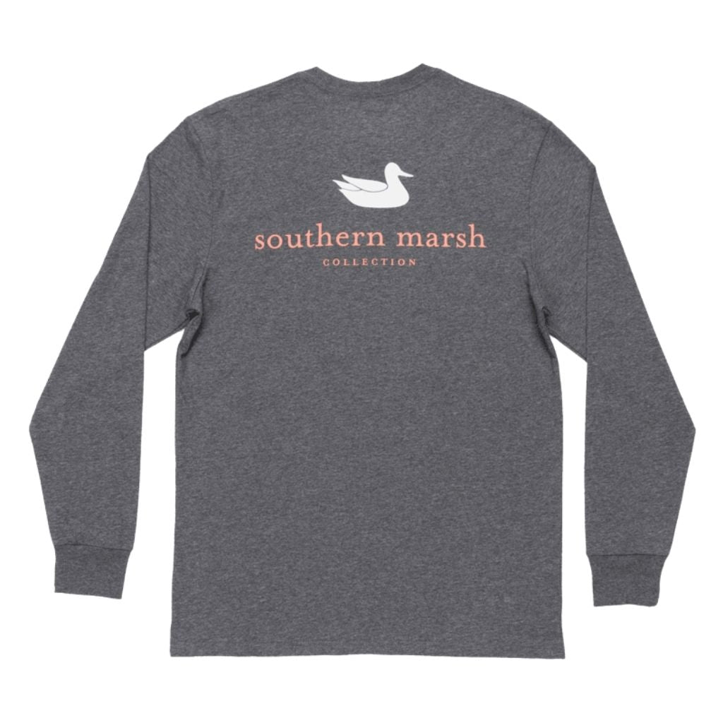 southern marsh long sleeve dress shirts Long Sleeve Authentic Tee by Southern Marsh Midnight Gray / S
