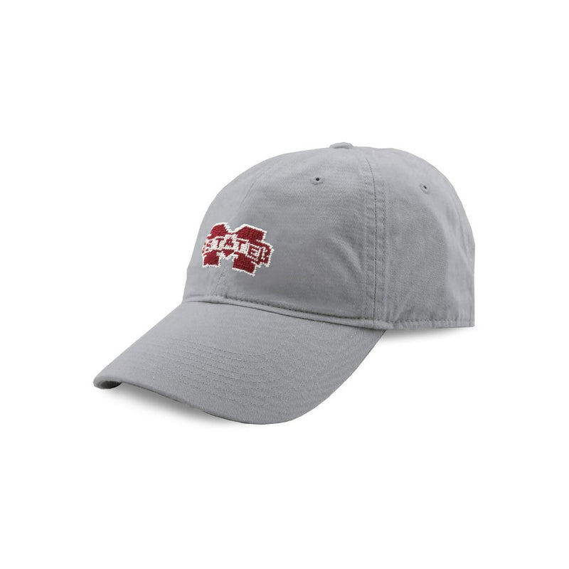 Mississippi State Needlepoint Hat in Grey by Smathers & Branson - Country Club Prep