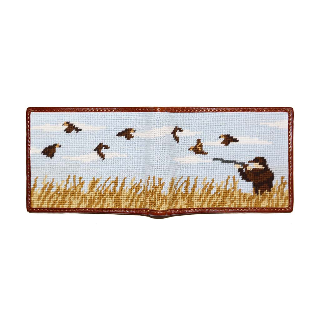 Upland Shoot Needlepoint Bi-Fold Wallet by Smathers & Branson - Country Club Prep