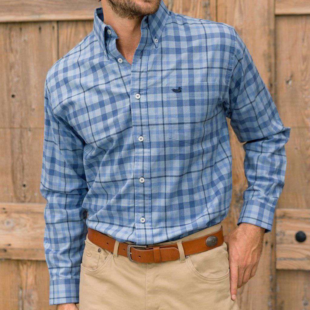 Boundary Washed Plaid Dress Shirt by Southern Marsh - Country Club Prep