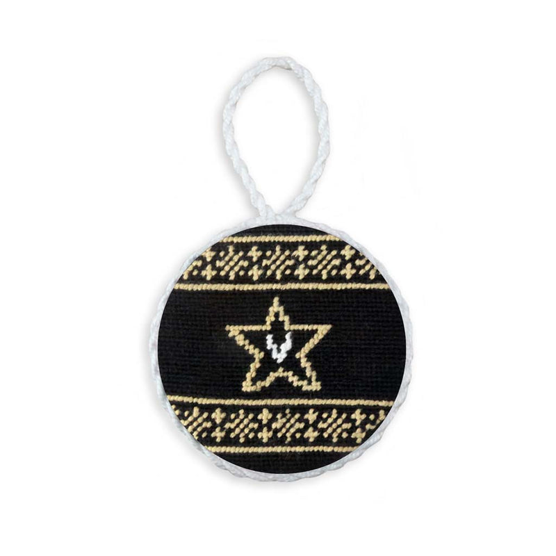 Vanderbilt University Fairisle Needlepoint Ornament by Smathers & Branson - Country Club Prep