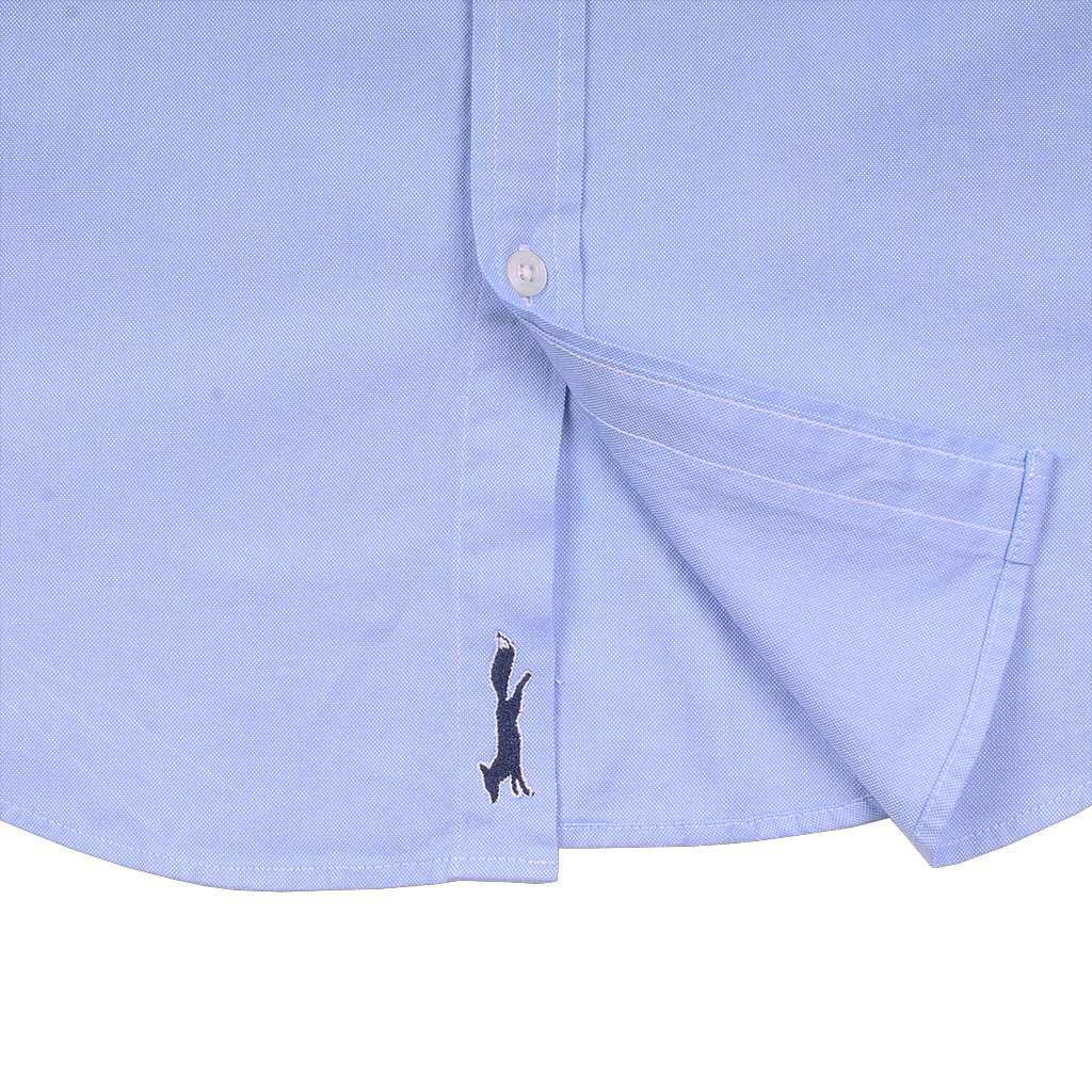 Garment Dyed Oxford Slim Stretch Tucker Shirt in Ocean Breeze by Vineyard Vines - Country Club Prep