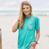 Vintage Burnout Tee in Aqua Green by The Southern Shirt Co.. - Country Club Prep