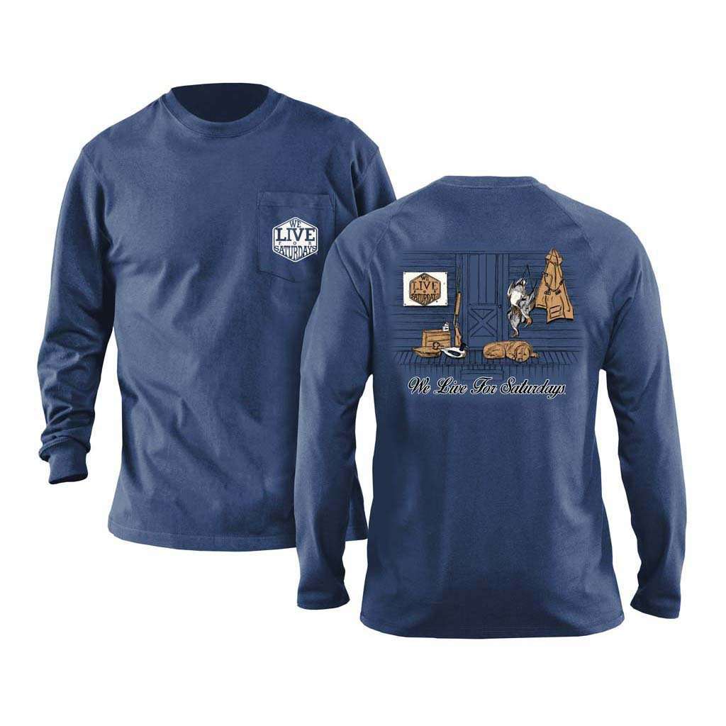 Duck Essentials Long Sleeve Tee in China Blue by We Live For Saturdays - Country Club Prep