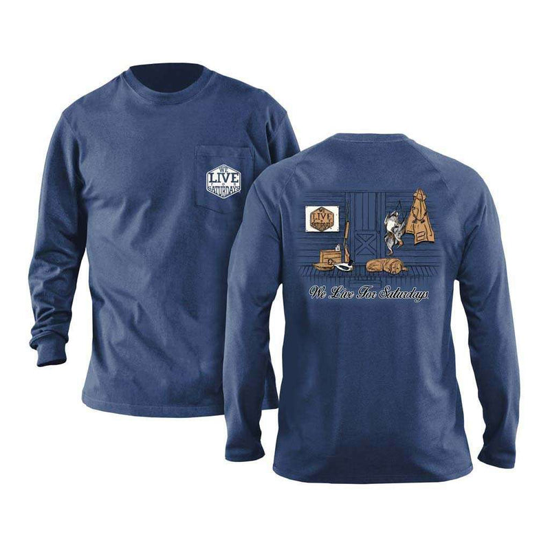 Duck Essentials Long Sleeve Tee in China Blue by We Live For Saturdays - Country Club Prep