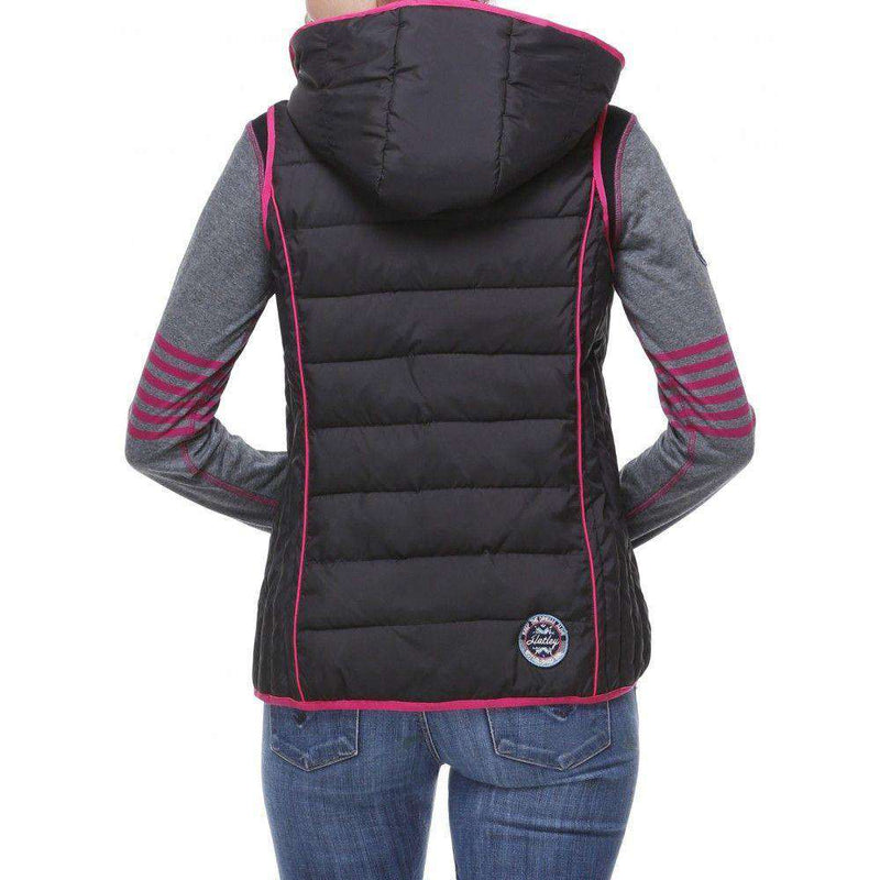 Hooded Vest in Black with SnowFlake Lining by Hatley - Country Club Prep