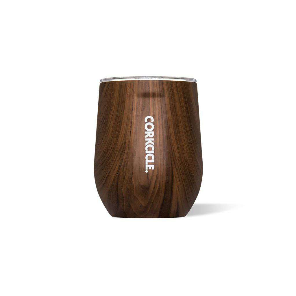 Classic Stemless Wine Tumbler in Walnut Wood by Corkcicle - Country Club Prep