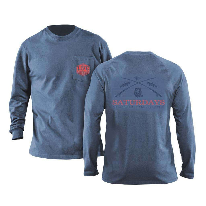 On The Fly Long Sleeve Tee in Navy by We Live For Saturdays - Country Club Prep