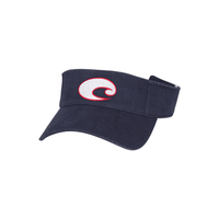 Cotton Visor in Navy by Costa Del Mar - Country Club Prep