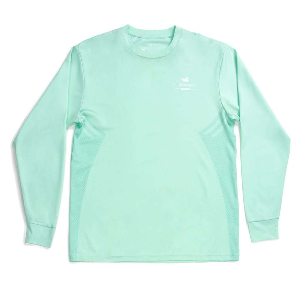 FieldTec™ Gulf Stream Performance Long Sleeve Tee by Southern Marsh - Country Club Prep