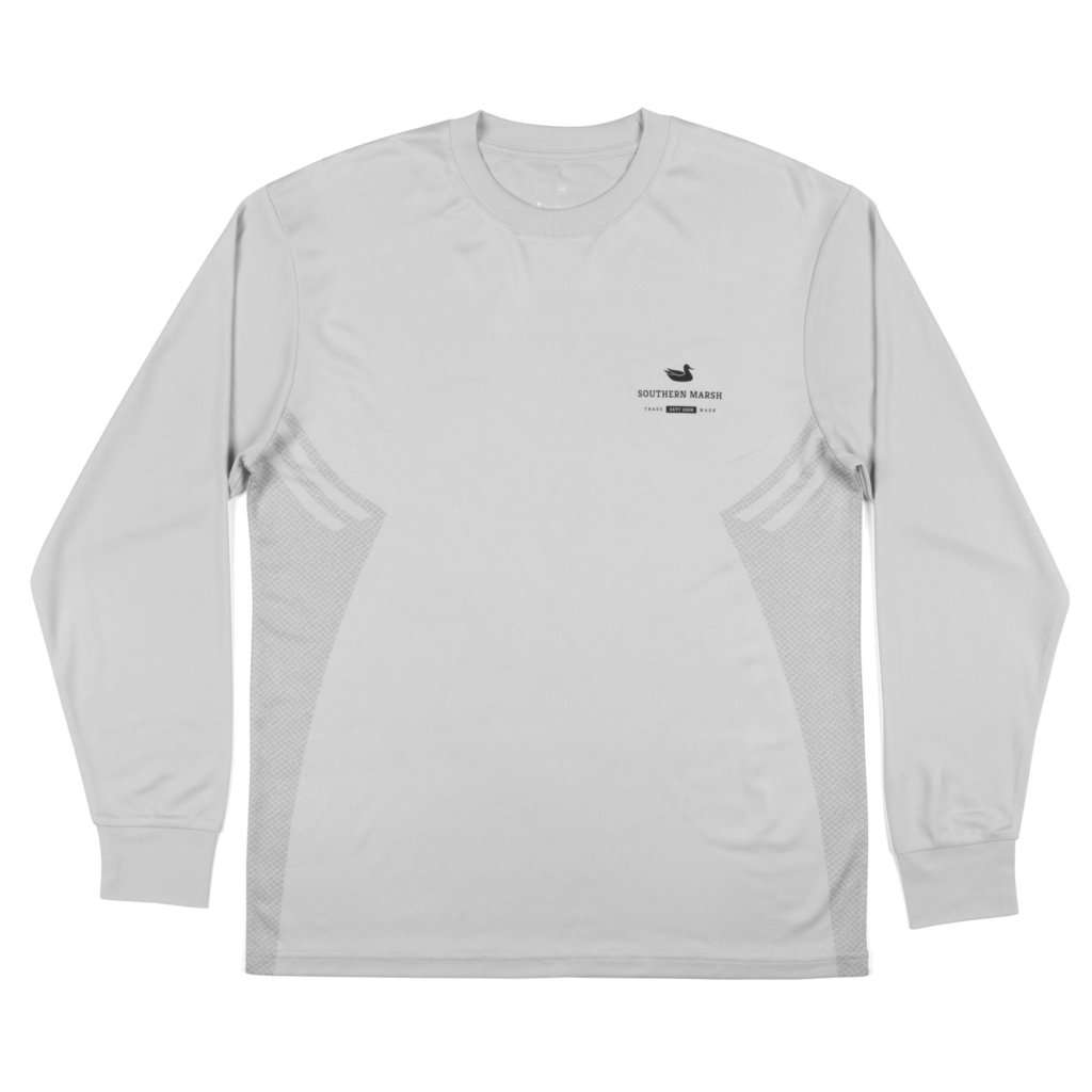 FieldTec™ Gulf Stream Performance Long Sleeve Tee by Southern Marsh - Country Club Prep