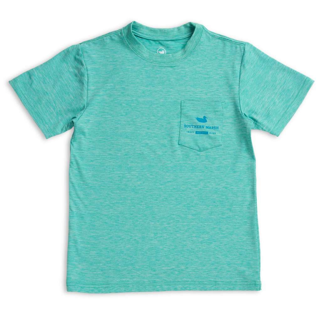 Youth FieldTec™ Heathered Performance Tee - Mahi by Southern Marsh - Country Club Prep