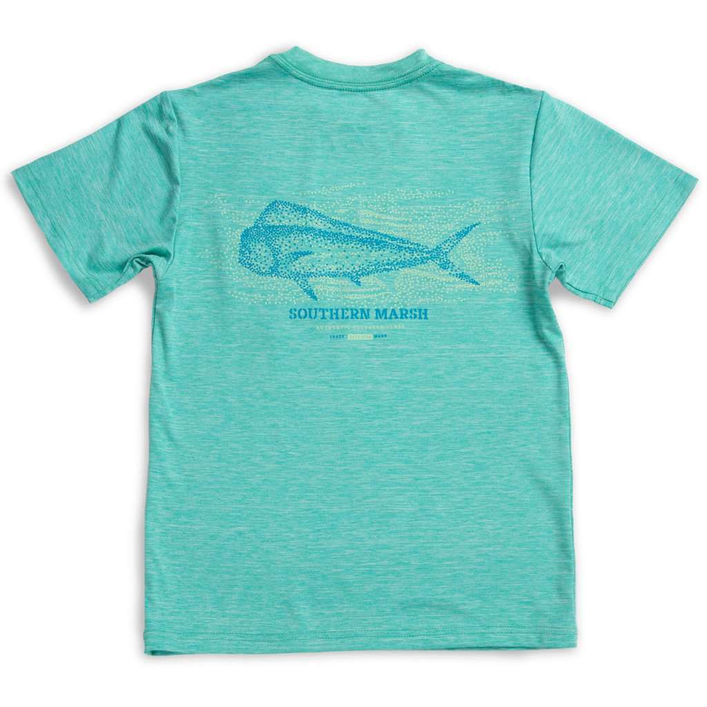 Youth FieldTec™ Heathered Performance Tee - Mahi by Southern Marsh - Country Club Prep