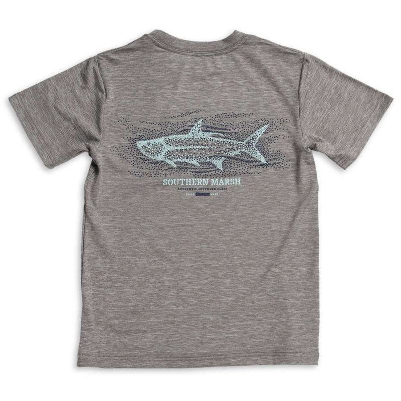 Youth FieldTec™ Heathered Performance Tee - Tarpon by Southern Marsh - Country Club Prep