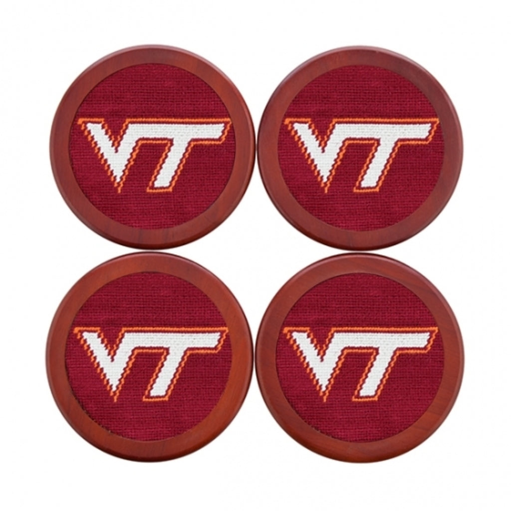 Virginia Tech Needlepoint Coasters by Smathers & Branson - Country Club Prep