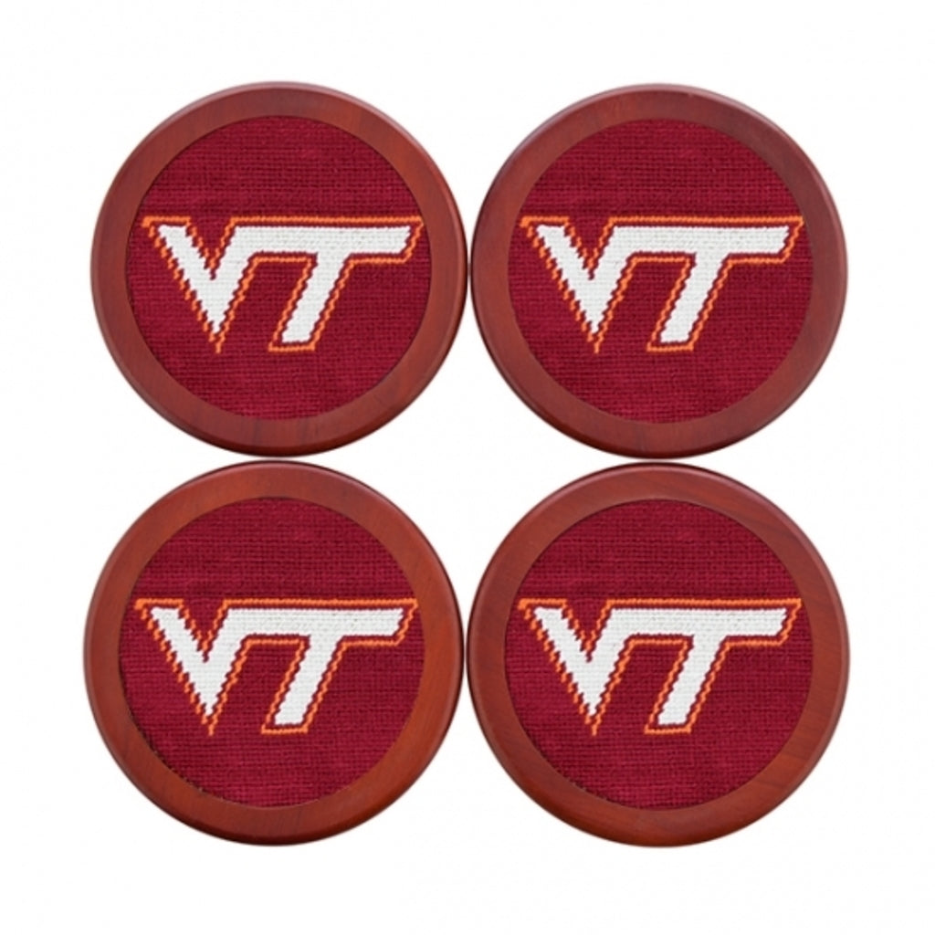 Virginia Tech Needlepoint Coasters by Smathers & Branson - Country Club Prep