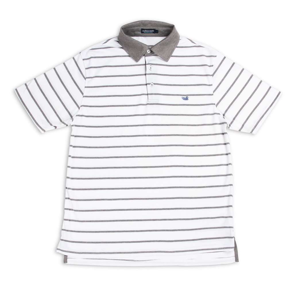 Marina Bay Stripe Polo by Southern Marsh - Country Club Prep