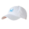 Crab Logo Hat in White by Coast - Country Club Prep