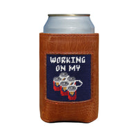 Working on My Six Pack Needlepoint Can Cooler by Smathers & Branson - Country Club Prep