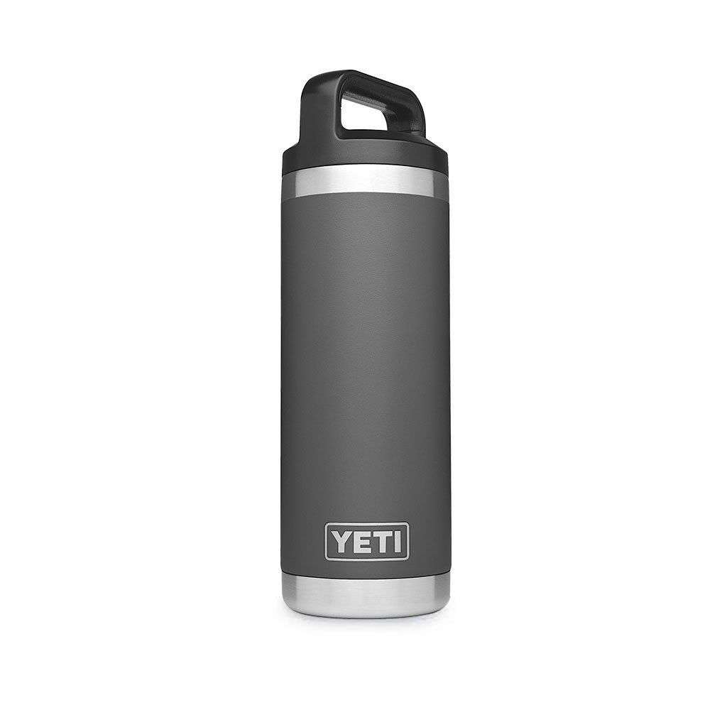 18 oz. Rambler Bottle in Charcoal by YETI - Country Club Prep