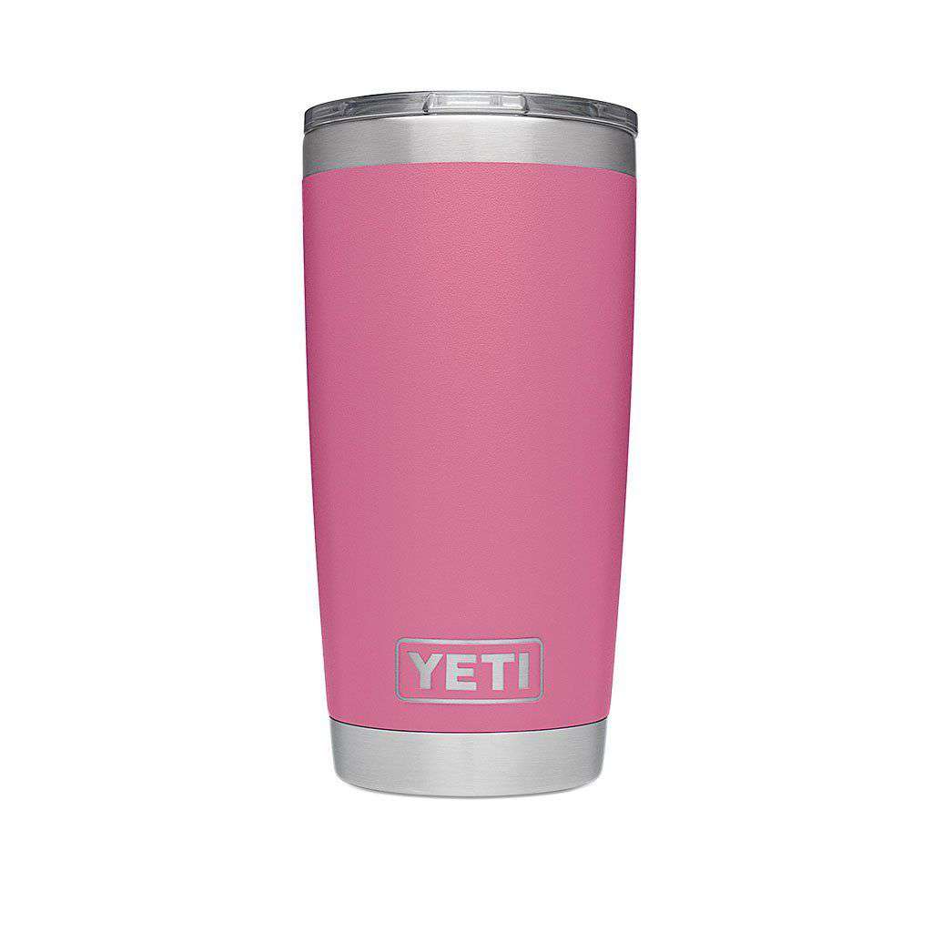 20 oz. DuraCoat Rambler Tumbler in Harbor Pink with Magslider™ Lid by YETI - Country Club Prep