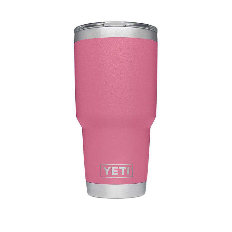 30 oz. DuraCoat  Rambler Tumbler in Harbor Pink with Magslider™ Lid by YETI - Country Club Prep