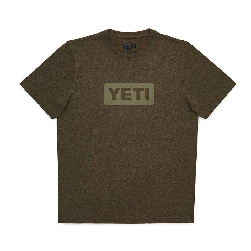 Badge Logo T-Shirt in Olive by YETI - Country Club Prep