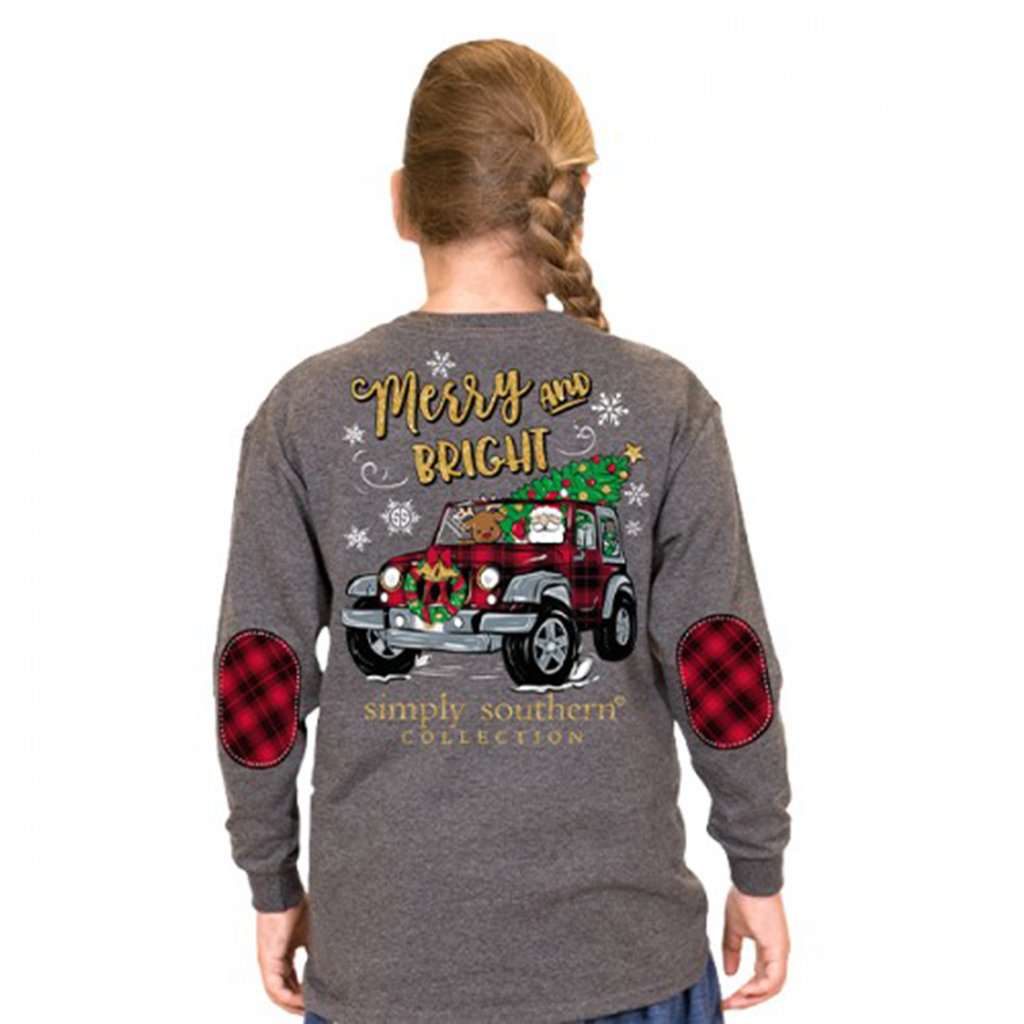 Youth Long Sleeve Merry Tee by Simply Southern - Country Club Prep